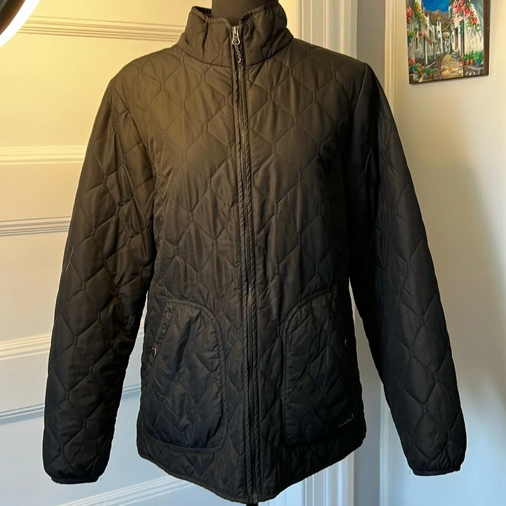 EDDIE‎ BAUER LIGHTWEIGHT BLACK QUILTED JACKET